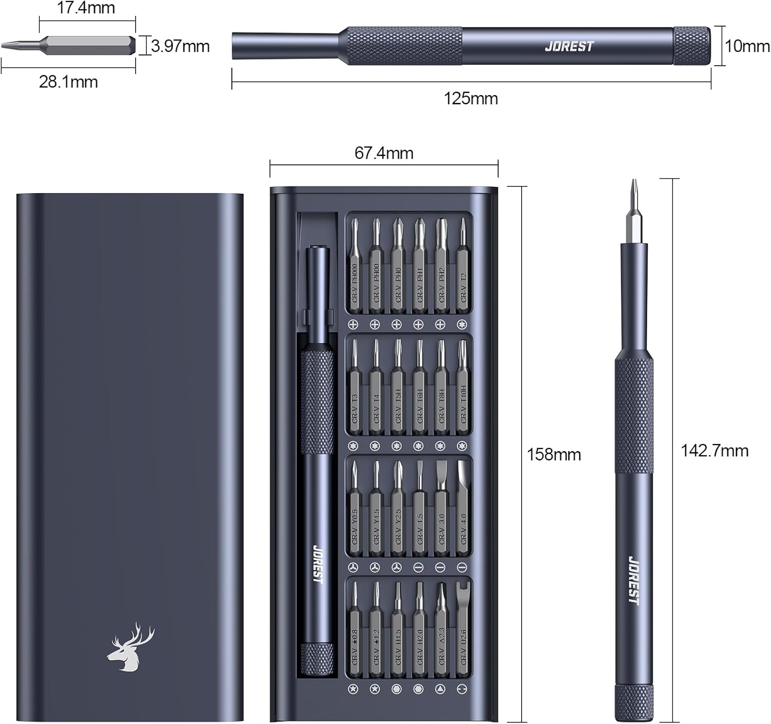 25-IN-1 Precision Screwdriver Set, Mini Repair Tool Kit