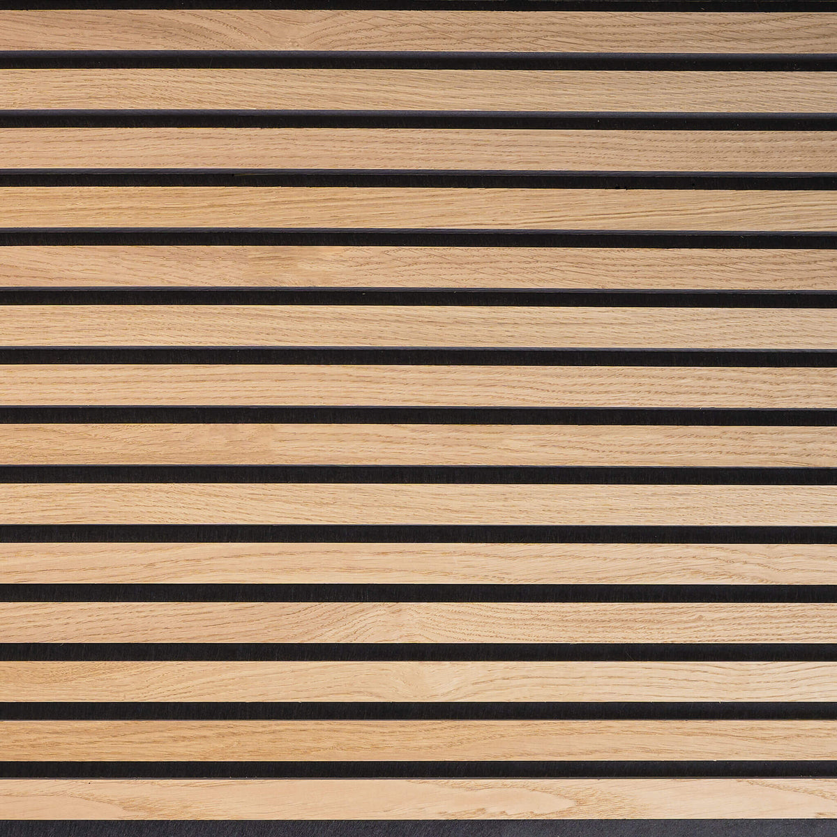 Painel Acústico 240 x 60cm | Carvalho Natural - Núcleo Preto - Feltro Preto